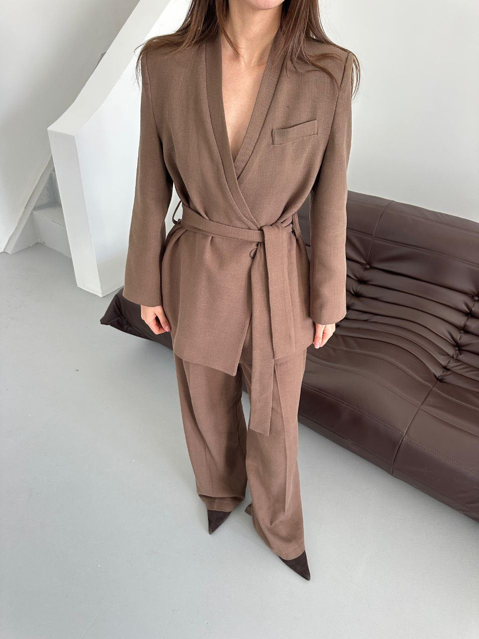 Pantalon bruin (set)