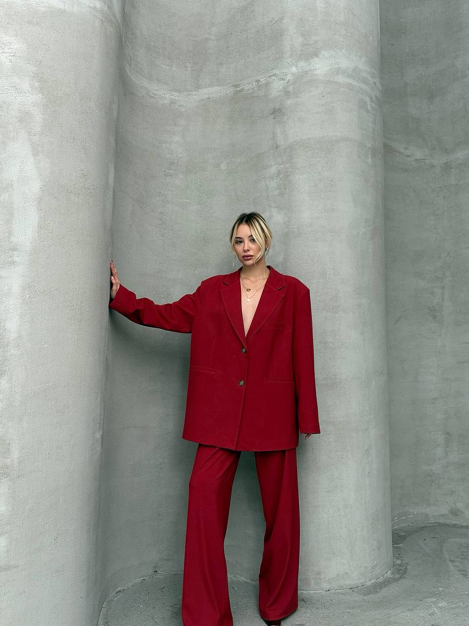 Oversized co-ord pak rood