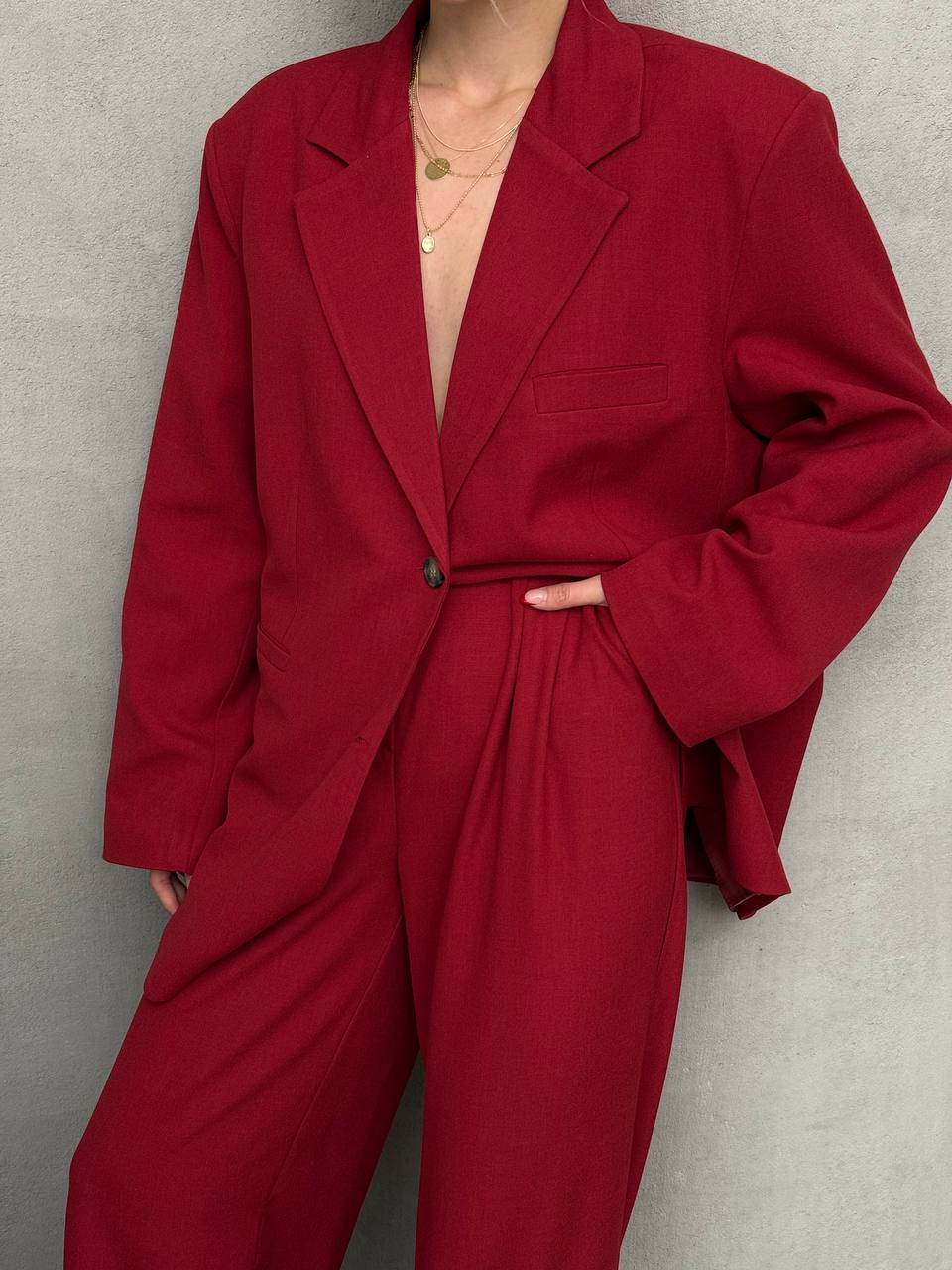 Oversized co-ord pak rood