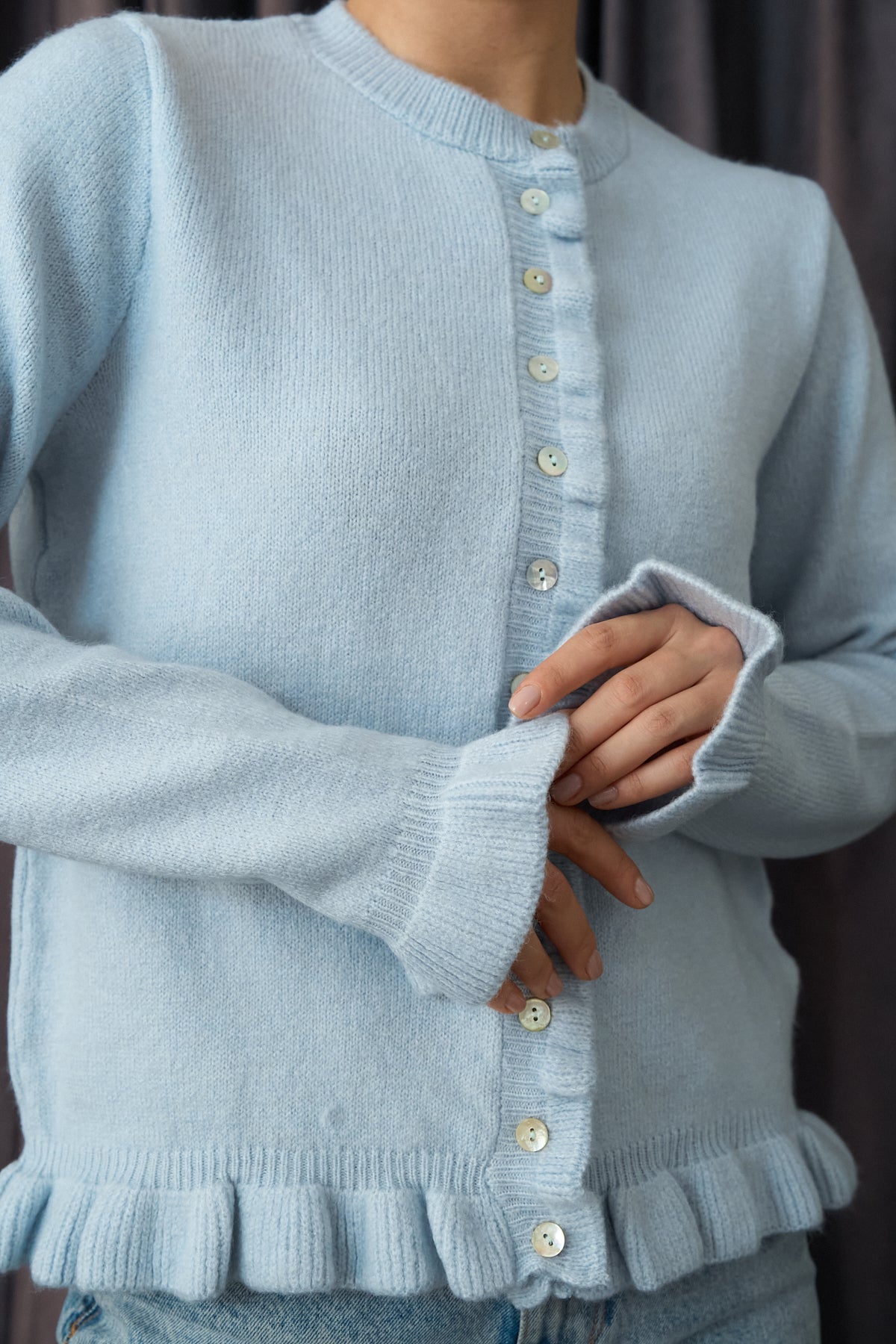 Vest Met Ruches - Babyblauw