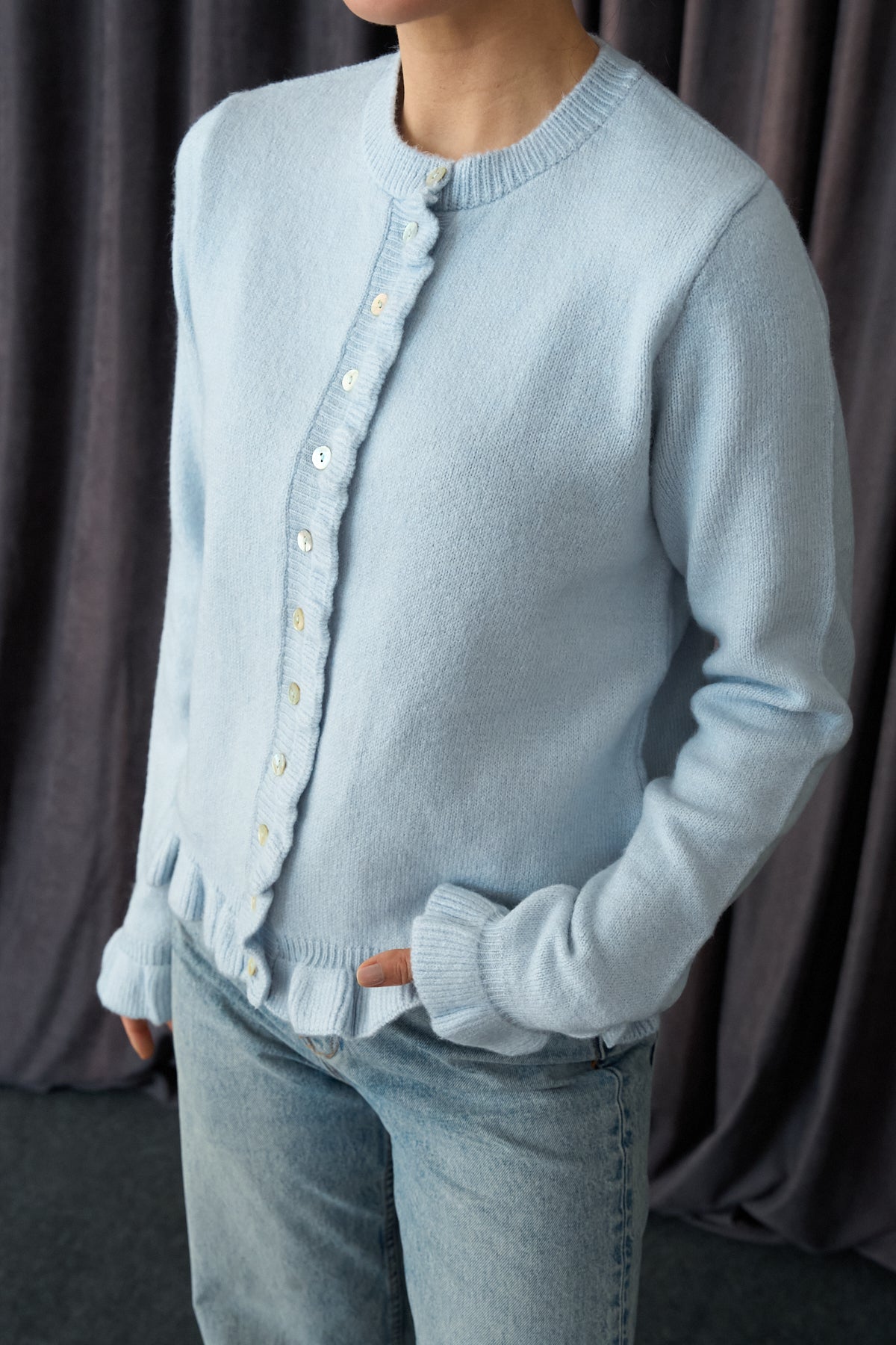 Vest Met Ruches - Babyblauw